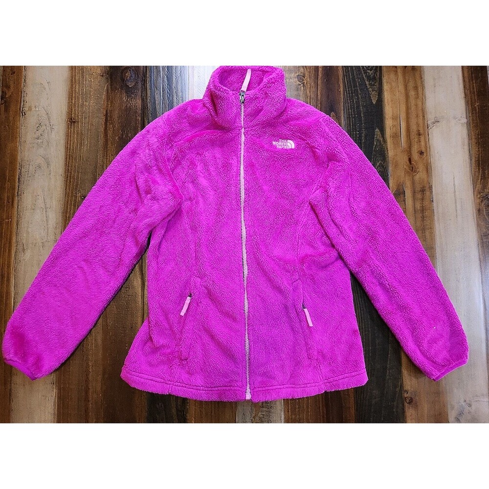 The North Face Jacket Girls  Hot Pink  Full Zip Denali Fuzzy Sz XL